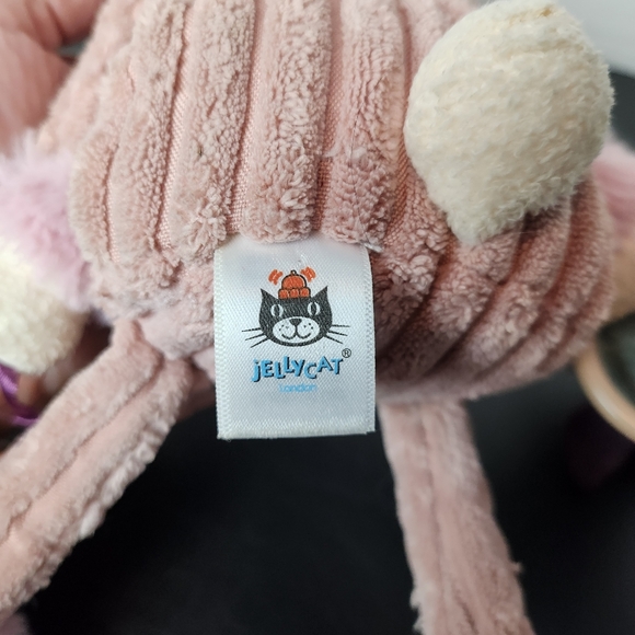 JellyCat 14" Cordy Roy Pink Bunny Rabbit Plush Corduroy Baby Activity Toy Infant - Picture 5 of 7